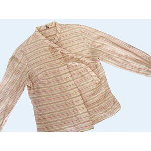 Vintage ADELAAR 1970s / 1980s Tie Neck Floral Blouse Top Sz Small